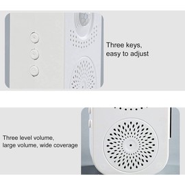 XANHOY Welcome Doorbell Motion Sensor Activated Recordable Voice for Shop Sound Player Entrance Welcome Doorbell, 5.2x3.7x8.5cm, White