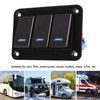 3 Gang Rocker Switch Panel Waterproof Pre Wired Aluminum Alloy