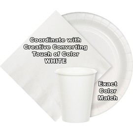 Creative Converting 180 Count School Spirit Sturdy Style Small/Dessert Paper Plates for Graduation Party, White