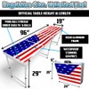 PARTYPONG 8-Foot Folding Party Table w/Music Sync LED Lights, Free