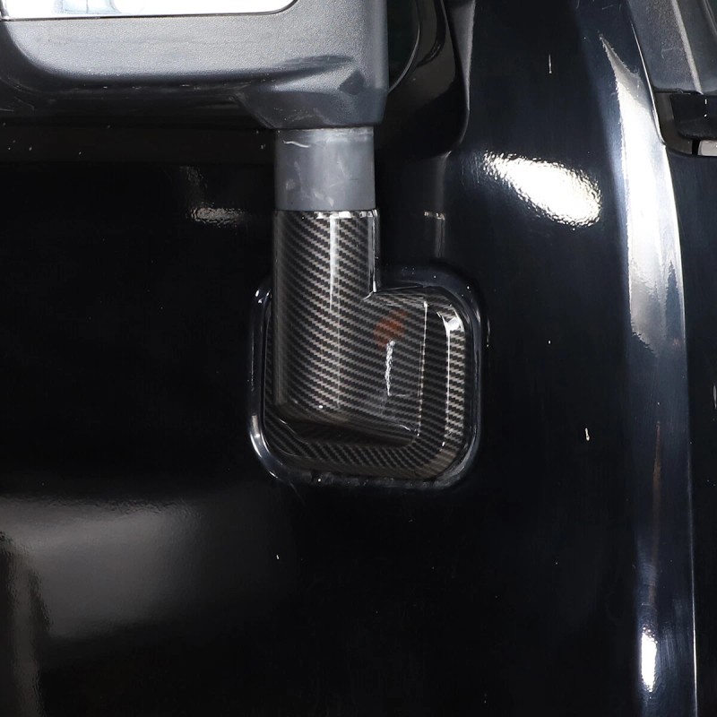 e-power-auto-Trim Carbon ABS Side Rearview Mirror Base Cover Trim For