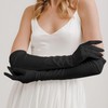 NONSOMPLE Long Opera Gloves Satin Elbow Glove for Women Costume