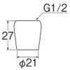 SANEI G1/2 PU86TF-2 Hose Hardware Mixing Plug Side for PU86T