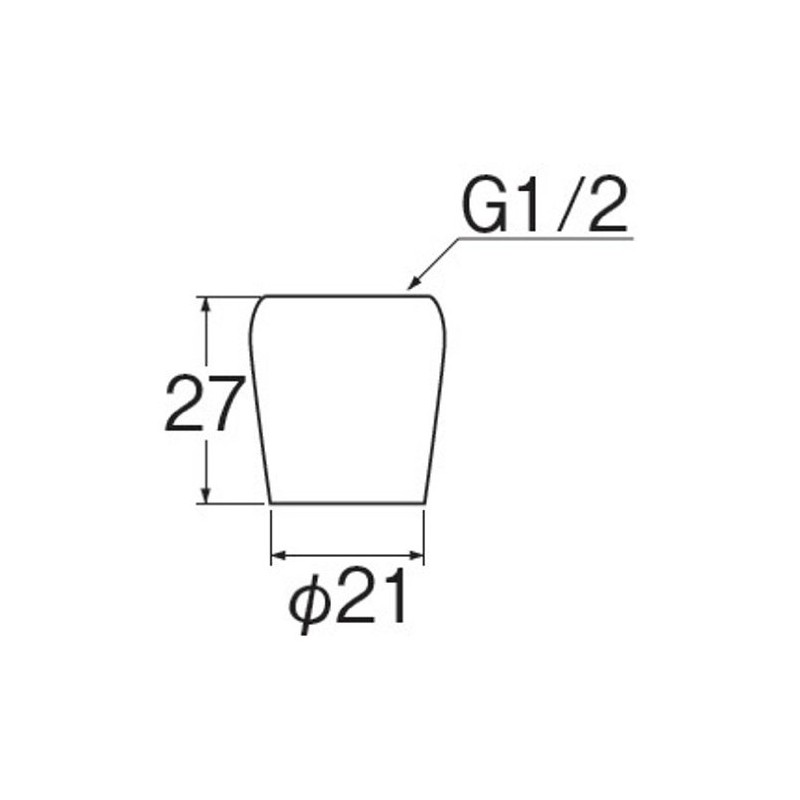 SANEI G1/2 PU86TF-2 Hose Hardware Mixing Plug Side for PU86T
