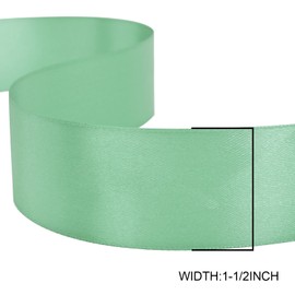 GTYBOVA Double Side 40mm x 91m Ribbon Sage Green Satin Ribbon 100% Polyester Multiple Colors Available Ideal for Gift Wrapping Crafts Wedding Decor Flower Bouquet