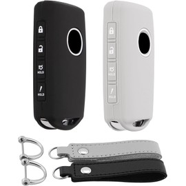 2X Funda de Silicona para Llave para Mazda 2022-2020 con Llavero 4 botones para Mazda 3 Mazda 6 CX-5 CX-50 CX-30 CX-9, carcasa de goma para llave de coche(Mzda-BG)