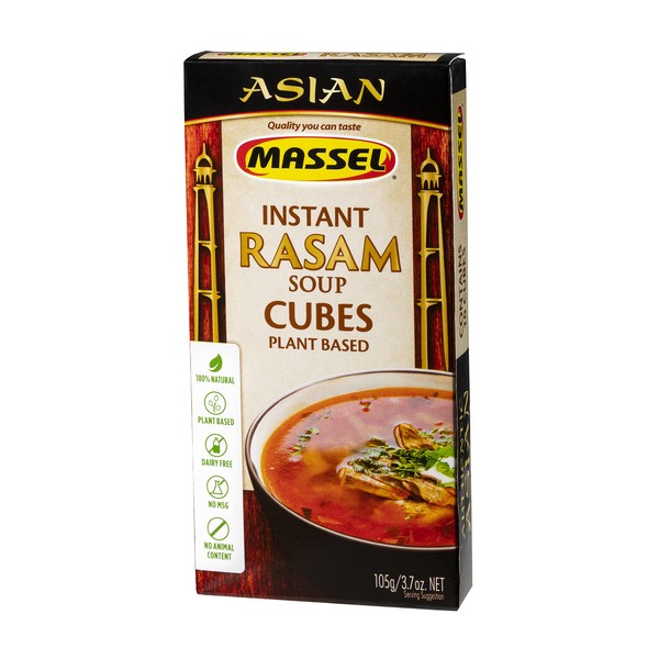 Massel Asian Ultracube Indian Rasam Stock Cubos – Basados en plantas, bajo FODMAP y sin gluten, 105 g x 6 unidades