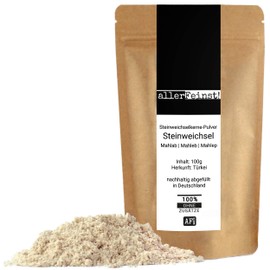 allerFeinst! - Mahlep Steinweichselkernne Powder Steinweichsel Mahlab Mahleb Rock Cherry Ground - Tsoureki Spice (Greek Easter Bread), Pack of 1 (1 x 100 g)