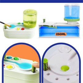 Pick-It-Up Silicone Painting Mat - Non-Slip Silicone Mat for Painting, Crafts, and Art - Washable Mat with Color Mixing Compartments - Silicone Mat for Artists and Kids