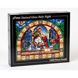 Vermont Christmas Company Stained Glass Holy Night Jigsaw Puzzle 1000 Piece