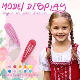 Pack of 30 Girls' Hair Clips, 4.8 cm Hair Clips, Children's Hair Clip with Box, Snap Hair Clips, Girls Hair Clip (Colourful)