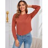 Totatuit Women Fashion Long Sleeve Crop Tops Loose Crewneck Crop