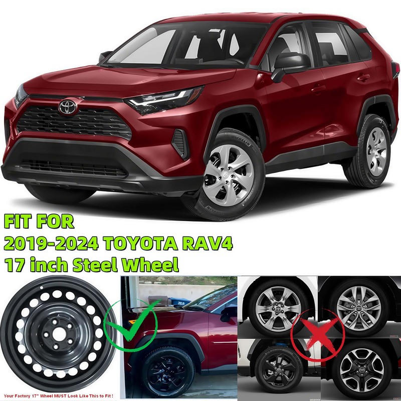 WEISIGAO Wheel Hubcaps Compatible with Toyota RAV4 2019-2024; 17 inch