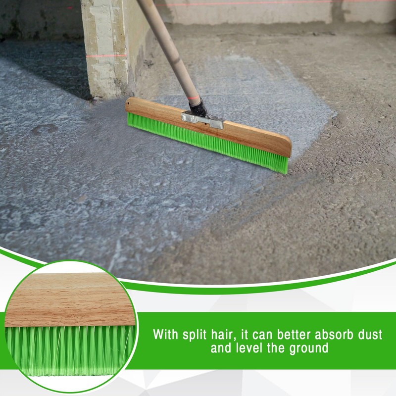Yiyiring 2 Pcs 24 Inches Green Concrete Broom Soft Without
