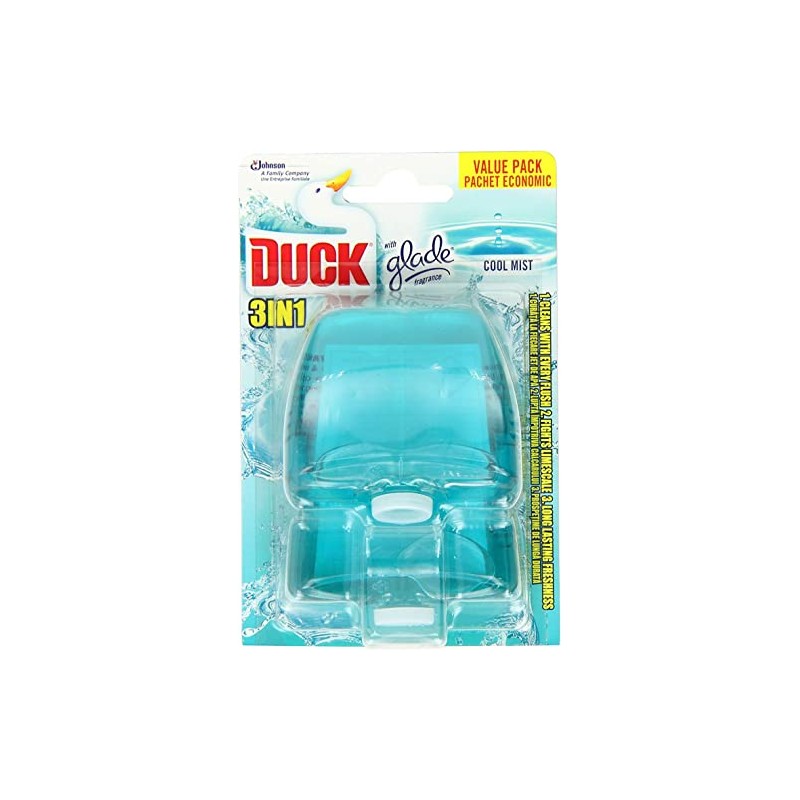 Duck 3-in-1 Cool Mist Toilet Bowl Liquid Rimblock Refill, 55ml