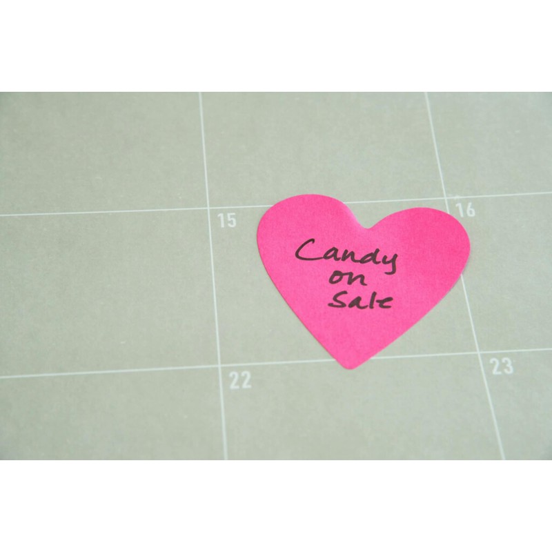 Post-it Notes, Heart Shape, Assorted Colors, 2.6x2.6 in, 2 Pads,