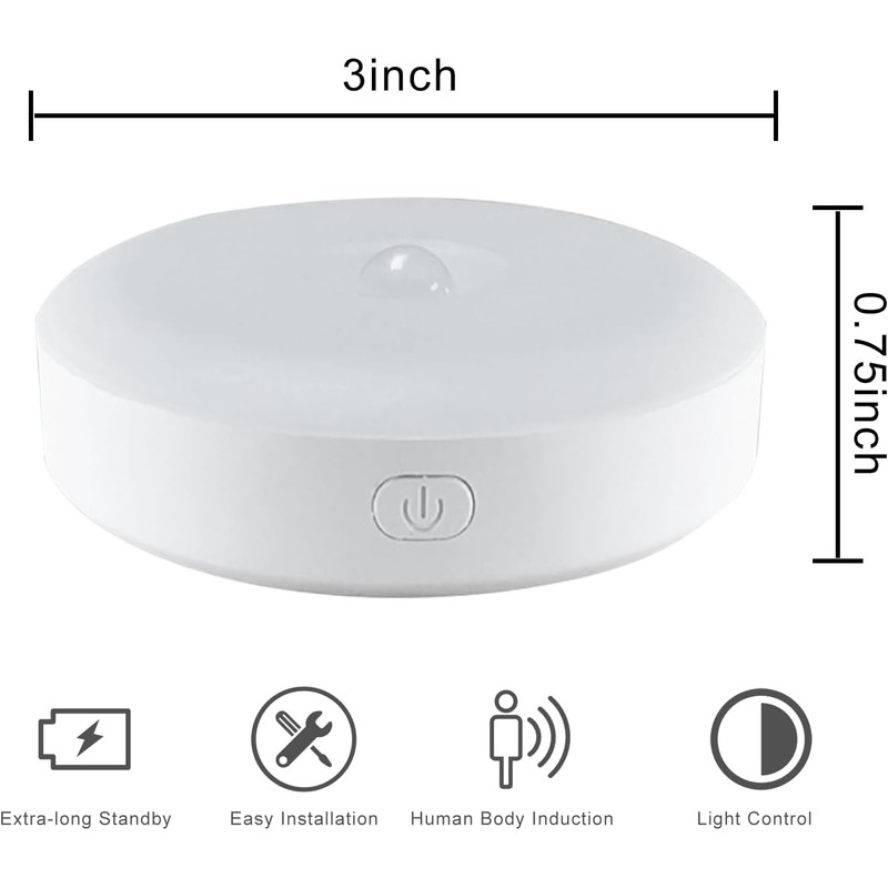 LED Puck Lights with Remote, 3 Color Under Cabinet Puck