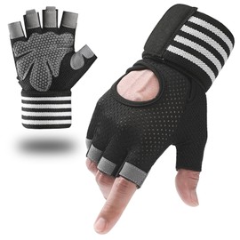 Gym Gloves Weight Lifting Gloves, Breathable Fitness Gloves, Anti Slip Palm Protection, Half Finger Exercise Glove, Training Workout Gloves for Men&Women, Cycling, Cross Fit, Hanging, Pulls up