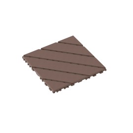 Brown 12x12 Square Plastic Interlocking Deck Tiles Waterproof Outdoor Patio Poolside FlooringColor: as Pic Color