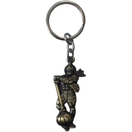 S,S Store Standing With Gada Bajrangbali | Lord Hanuman | Pavanputra | Metal Keychains/Keyring For Men,Women, Car and Bikes and home(Multi Color)