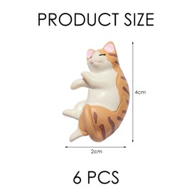 6 Pieces Cartoon Cat Magnets, Cute Fridge Magnets, Kitchen Decorations, Funny Fridge Magnets, Decorative Magnets