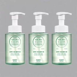 Happybath 해피바스 마이크로 클린 솝베리 버블 클렌징폼 300ml 3개 Happy Bath Micro Clean Soapberry Bubble Cleansing Foam 300ml 3pcs