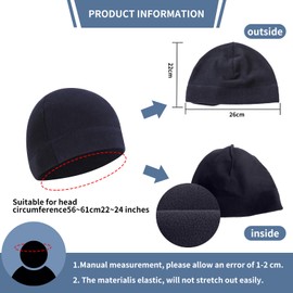 MOVYEE Fleece Winter Hat Men's Sports Cycling Hat Women's Elastic Beanie Thermal Running Hat Headwear Ski Hat Cap for Skiing Cycling Snowboard