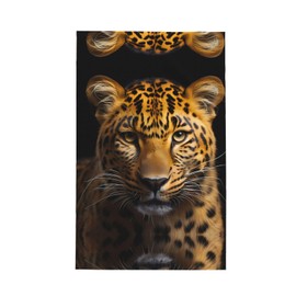 Absorbent Quick Dry Waffle Kitchen Towel, (26 * 16 inches) Reusable Cleaning Tea Towel, The deep-Eyed Leopard Extra Soft Cleaning Towel,