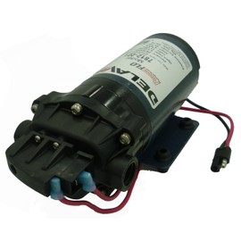 Delavan 7812-201-SB PowerFLO Electric 12 VDC Diaphragm Pump with Demand Switch, Max Fluid Temperature of 140 Degree F, 60 PSI and 2 GPM