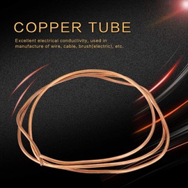 Copper Tube, 2m T2 Soft Copper Coil Tube Pipe, ID 4mm OD 5mm Thickness 0.5mm, for Refrigerators, Freezers, Air Conditioners, DIY Projects