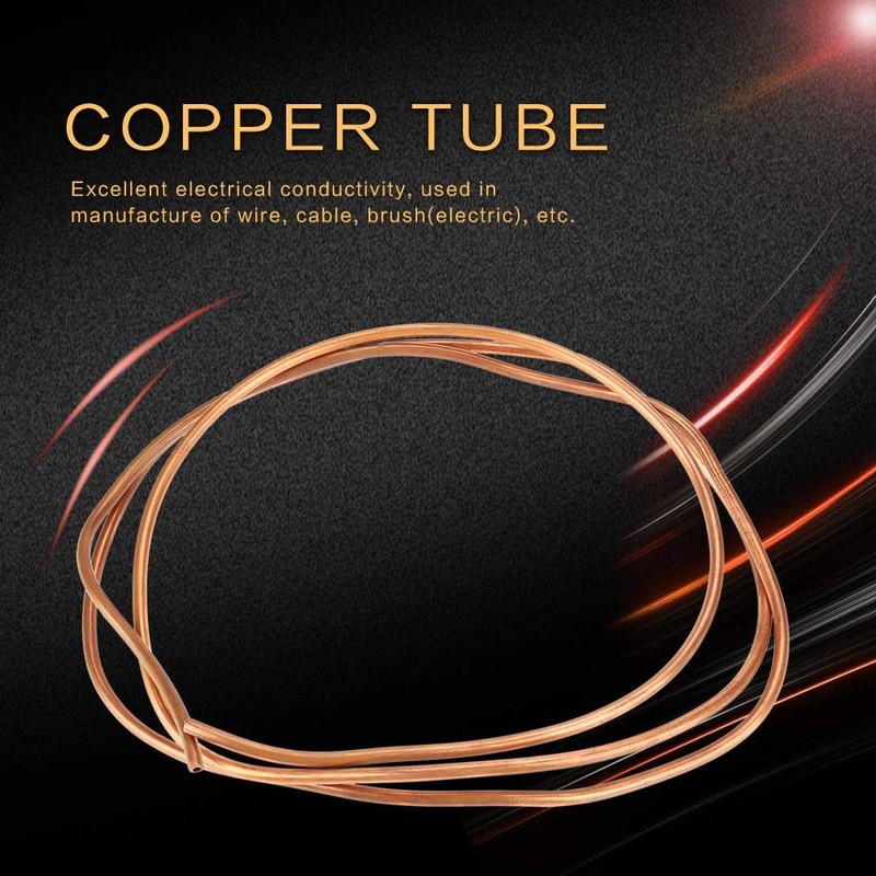 Copper Tube, 2m T2 Soft Copper Coil Tube Pipe, ID