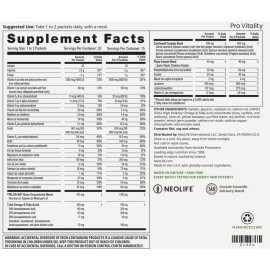 NeoLife PROVITALITY 92lbs Whole Grains, Fruits & Veg, 10 Servings Omega III Fish