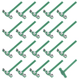 M METERXITY 50-Pack Boutonnieres Safety Pins, Plastic Triangle Corsage Pin Buttonhole Flowers Pins for Wedding/Bridegroom Brooch/Party, T Shape Safety Clips Holder [4.5cm, Green]