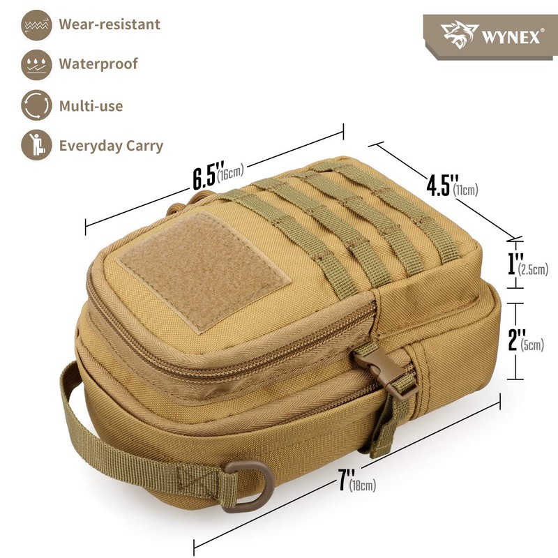 WYNEX Tactical Molle Pouch Small, EDC Utility Pouch Tactical Tool