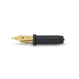 Kaweco Steel Nib Gold-Plated 190 Insert with Thread for PISTON SPORT I Premium Stainless Steel Fountain Pen Replacement Nib for Sport Piston Filler I Nib: M (Medium)