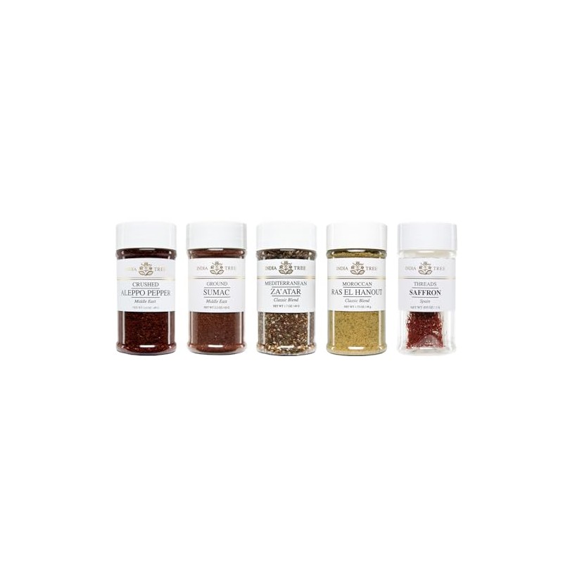 India Tree Mediterranean Spice Gift Pack - Aleppo Pepper, Sumac,