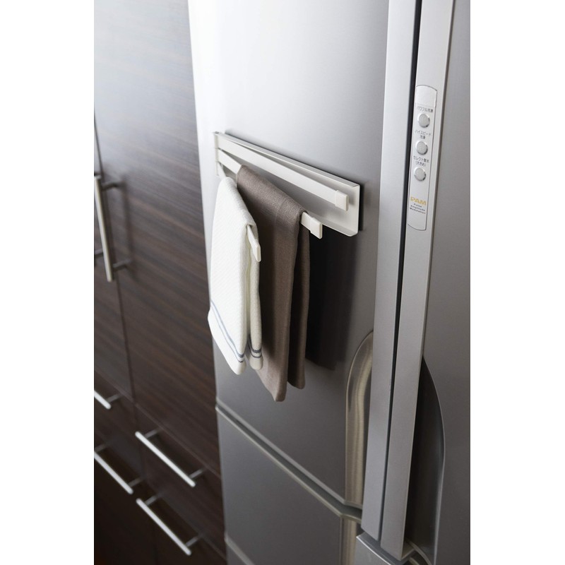 Yamazaki Tower Tea Towel Holder, Steel, White, One Size