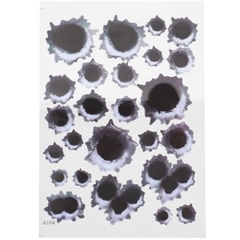 VOSAREA Car Sticker Bullet Holes 3D Car Sticker Car Decoration Waterproof Car Sticker Funny Bullet Holes Sticker for Truck Motorcycle Scooter Vehicles