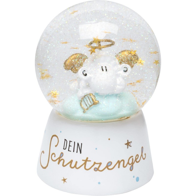 Sheepworld Dream globe motif "angel", snow globe, glass, polyresin, motif