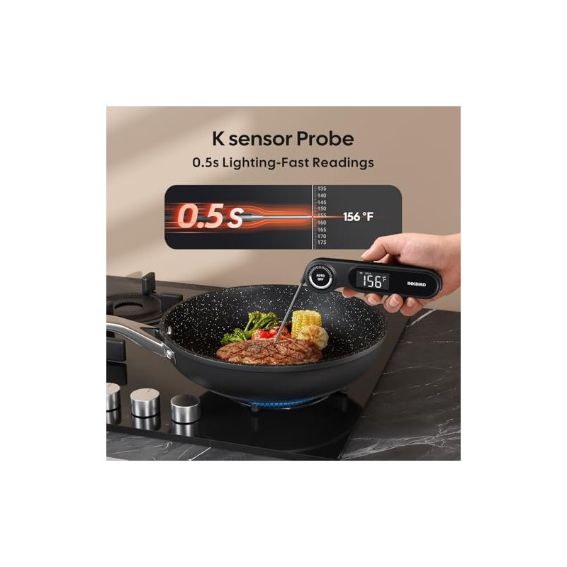 Inkbird Instant Read Meat Thermometer - Fast & Accurate Cooking