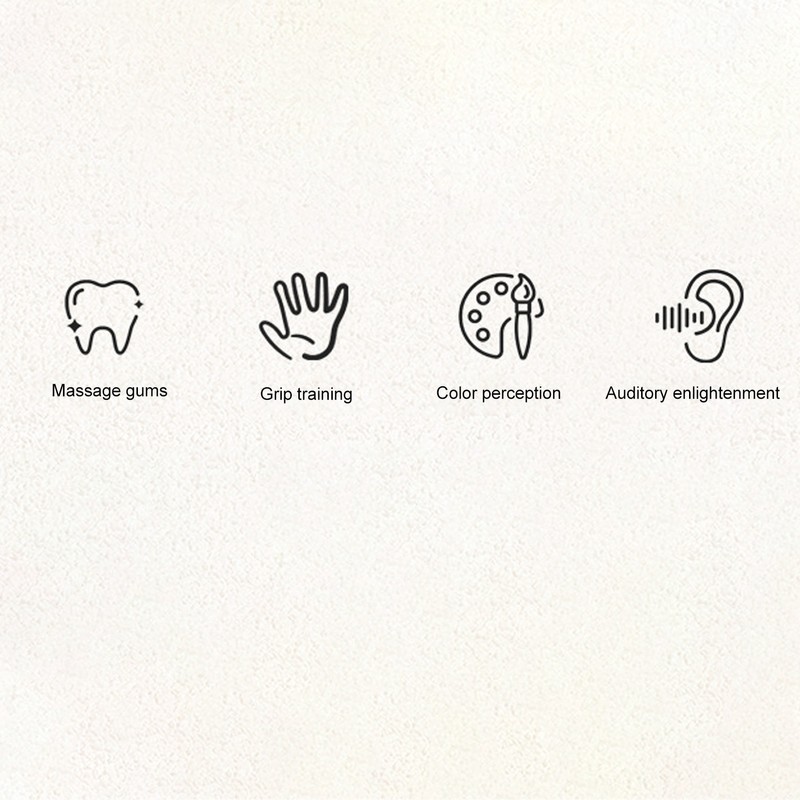 Baby Sensory Teether Toy Balls Chew Teething Ball Rattle Grasping