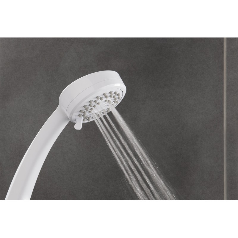 Triton 3 Position Shower Head - White