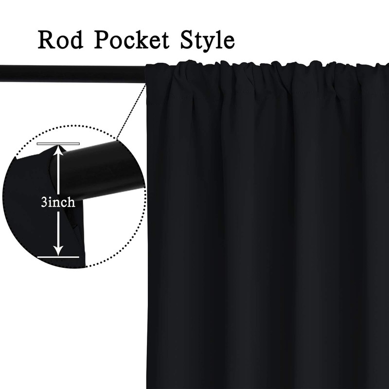 Yakamok 18 Inches Long Blackout Curtain Valances for Kitchen Windows