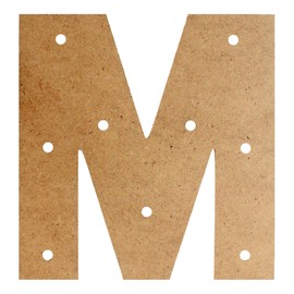 Tapa Perforada de MDF para Caja de Letra M Fantasias Miguel Caja de Numero para Luces Caja de Numero para Regalo Decoracion Cumpleaños XV Años Boda tamaño de 24 centímetros Marca Mylin 1 pieza.