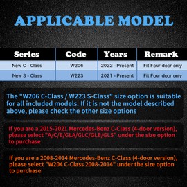 Non-Fading Car Door LED Logo Projector Welcome Lamp Door Light Puddle Lights Kit Compatible with Accessories W223 S-Clsaa 2021-present/W206 C-Clsaa 2022-present (W206 C-Class / W223 S-Class)