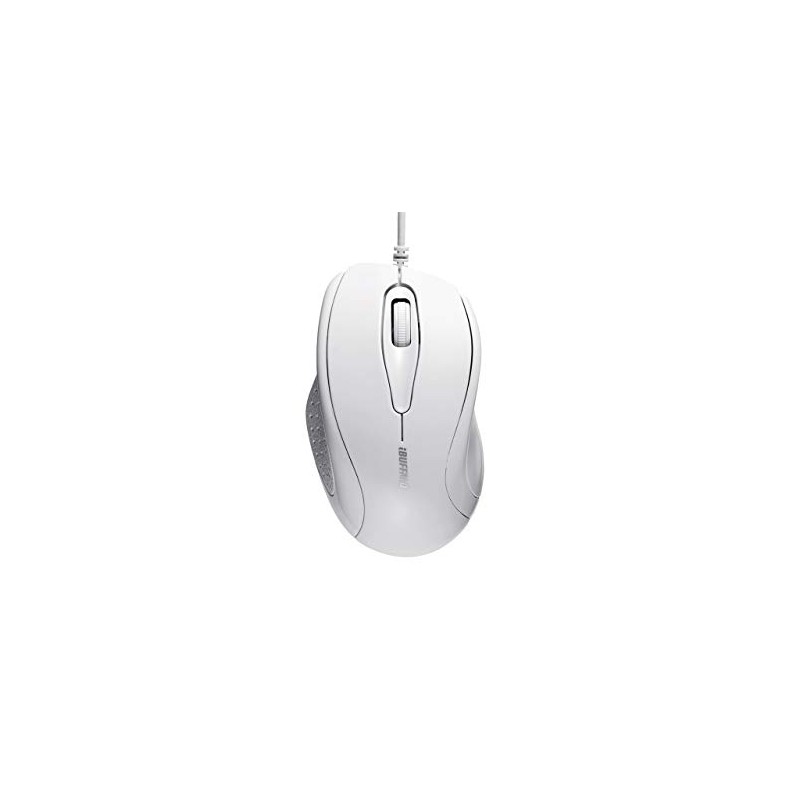Buffalo BSMRU21WHZ Wired IR LED Mouse, 3 Buttons, White