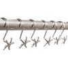 Hermosa Collection Decorative Star Fish Chrome Shower Curtain Hooks -