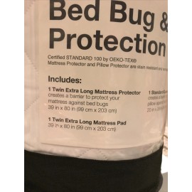 SALT Bed Bug & Allergy Protection Twin XL Mattress & Pillow Protector Pad NWT Dorm￼