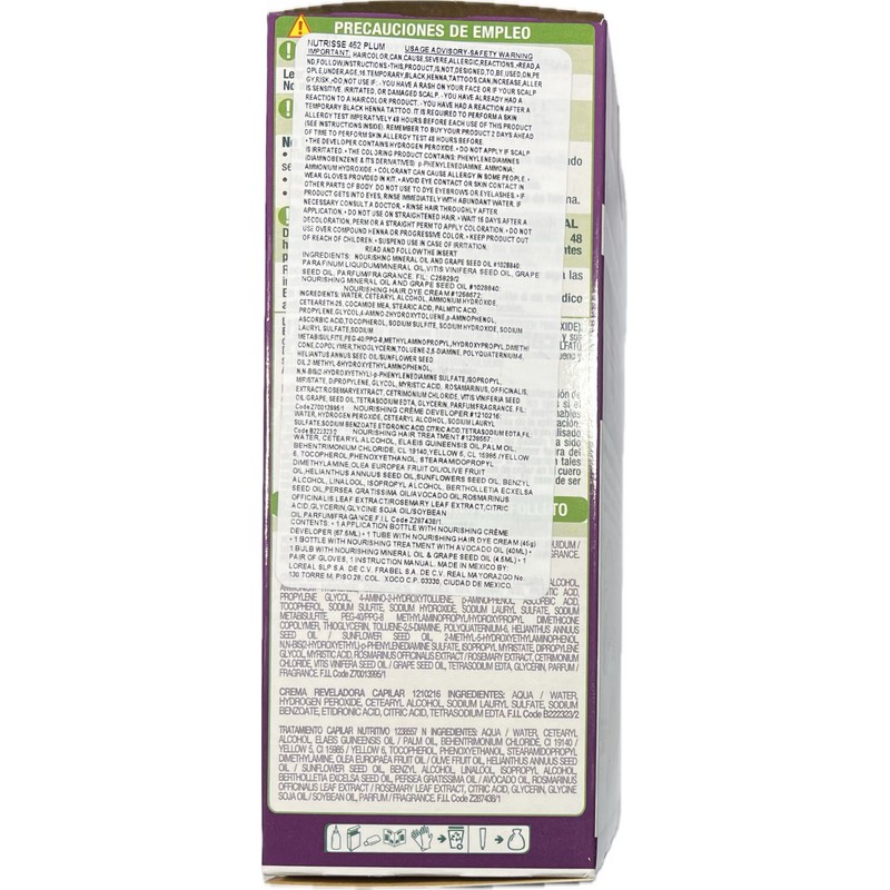 Garnier Hair Dye Nutrisse shade 462, Plum (CIRUELA) Hair Color