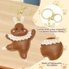 Gabrella 3 Pack Cute Bag Pendant, Leather Dachshund Keychains, Handmade